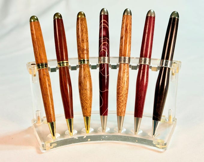 Handmade Pens: Exotic Hardwoods or Acrylic, Precious Metal Trim