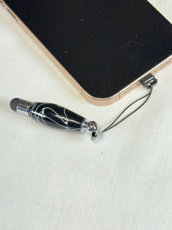 Mini Stylus, Smartphone Charm, Compact Handmade from Acrylic, Smart Tech Accessories, Handcrafted by ASH Woodshops