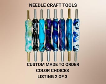 Custom Seam Ripper & Stiletto or Needle Threader: Handmade Acrylic Color Choice Sewing Tool