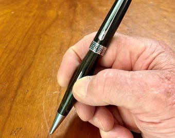 Handmade Wood Pen: Exotic Hardwoods, Precious Metal Trim