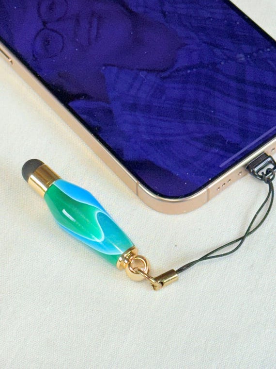 Mini Stylus Charm, Accessory made for iPhone or any touchscreen tech, Compact Convenient, Handcrafted by ASH Woodshops