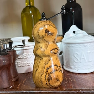 Handcrafted Bocote Wood Salt or Pepper Mill with Ceramic Grinder