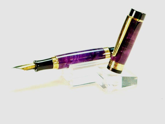 Handmade Burl Wood Fountain Pen Executive Desk Gift Luxury Writing Instrument