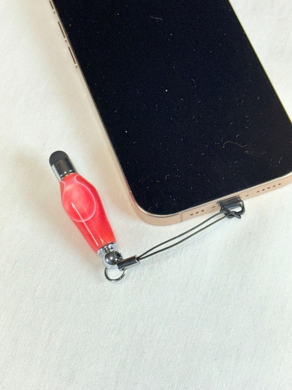 Smartphone Stylus Charm, Mini Stylus, Accessory made for iPhone or iPad, Compact Mini Stylus Handmade Acrylic, Tech Accessory Gift