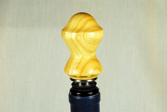 Wine Bottle Stopper Wood and Stainless Steel , Orange Osage Wood Handcrafted by ASH Woodshops Great Gifts for the Wine Lover