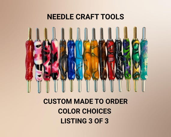 Handmade Acrylic Seam Ripper & Stiletto or Needle Threader: Custom Color Sewing Tool
