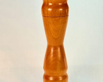 Cherry Wood Pepper Mill 10.5"  - Handcrafted by ASH Woodshops - A Home Chef's Dream