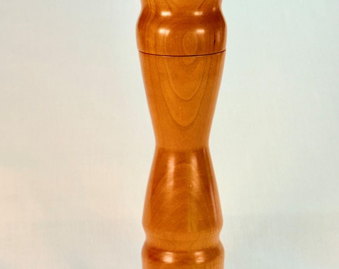 Cherry Wood Pepper Mill 10.5"  - Handcrafted by ASH Woodshops - A Home Chef's Dream