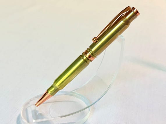 Personalized Bullet Casing Pen Custom Engraved Veteran Gift Military Retirement Present Hunter Keepsake Handmade in USA
