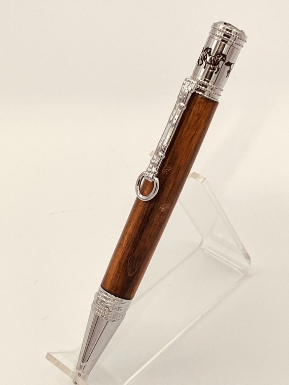 Handmade Chechen Wood Horse Pen: Equestrian Gift for Rider