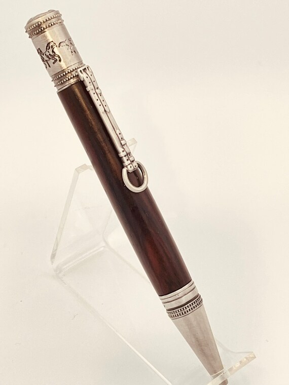 Handmade Cocobolo Wood Horse Pen: Equestrian Gift for Writers