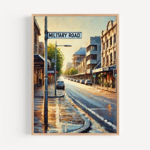 Military Road Sydney Print: Coastal Street Sign, Australia Art