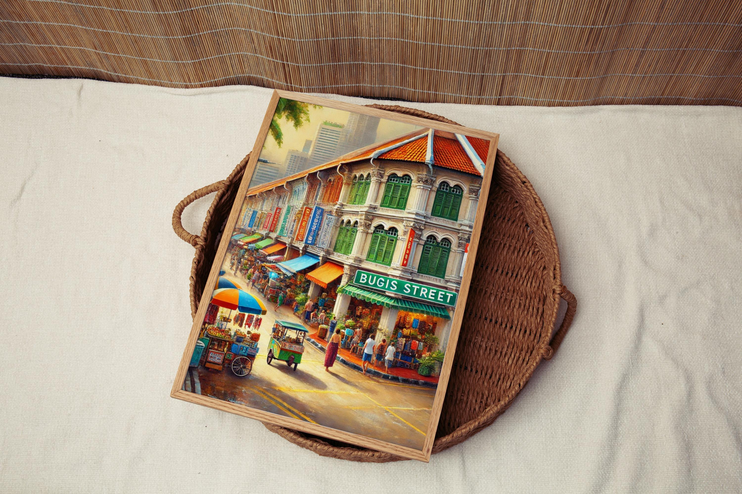 Poster Bugis Bugis Street Singapore Art Print: Asian Travel Poster, Personalized ...