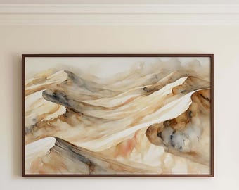Impresión artística de Dunas: Paisaje de arena neutra, decoración del hogar
