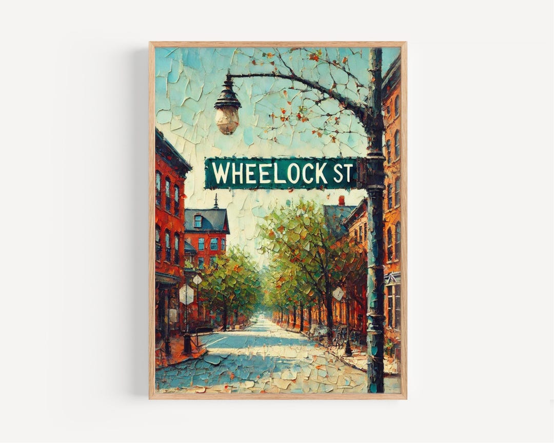 Wheelock Str Wheelock Street Art Print: Hanover, New Hampshire Travel Poster - Etsy