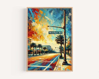 Impression de Westshore Boulevard : oeuvres d'art de voyage à Tampa, Floride