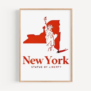 Art mural Statue de la liberté, impression statue de la liberté, art new-yorkais, cadeau NY, impression voyage, décoration d'intérieur, cadeau de pendaison de crémaillère, art mural collège