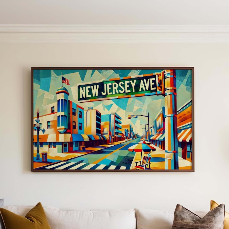 New Jersey Avenue Art Print: Wildwood Travel Poster image 1
