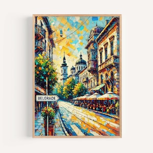 Belgrade Street Art Print: Serbia Travel Poster