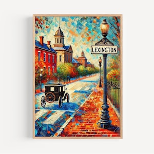 Virginia Lexington Wall Art Print - Travel Poster & American Souvenir Gift - Virginia Home Decor and Housewarming Present