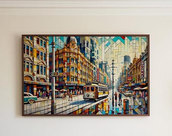 Plakat podróżniczy Bourke Street Melbourne: Australia