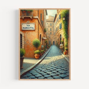 Rome Wall Art Via Margutta Print Travel Poster Italy Gift Italian Souvenir Housewarming Decor
