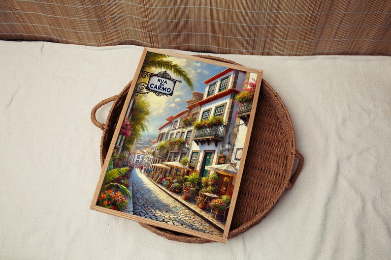 Funchal Madeira Print: Rua Do Carmo Travel Poster image 2