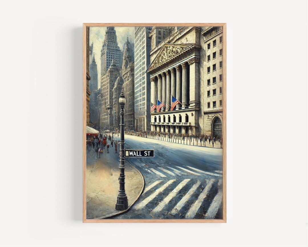 Wall Street Art Print: New York City, Modern Travel Decor - Etsy