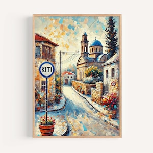 Kiti Cyprus Art Print: European City Travel Poster