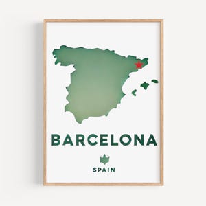 Spanien Wandkunst, Spanien Druck, Barcelona Kunst, Barcelona Geschenk, Reisedruck, Wohnkultur, Einweihungsgeschenk, College Wandkunst
