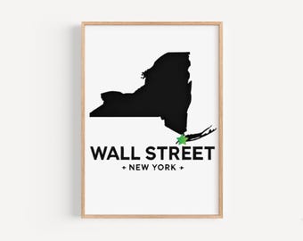 Lámina artística de Wall Street Nueva York: Decoración moderna para el hogar