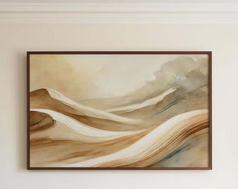 Lámina artística de dunas: paisaje de arena neutra, decoración natural para el hogar