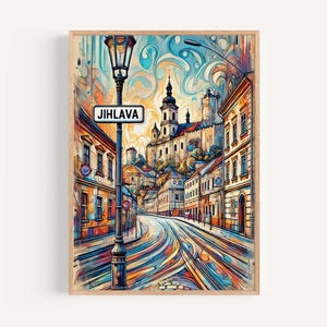 Jihlava Art Print - Czech Republic City Wall Art, Travel Poster, Housewarming Gift, Jihlava Travel Decor