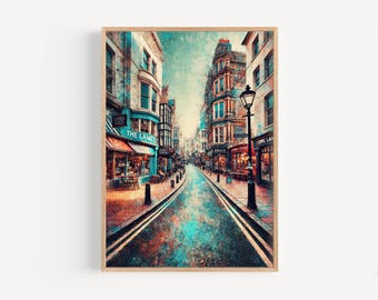 Brighton Lanes Art Print | Quirky Seaside City Illustration - Etsy