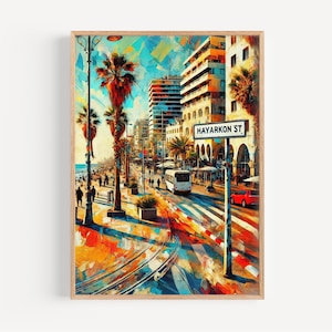 HaYarkon St Wall Art, HaYarkon Street Print, Tel Aviv Art, Israel Gift, Travel Print, Travel Poster, Housewarming Gift, Israel Artwork