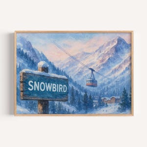 Snowbird Ski Resort Art Print: Utah Winter Landscape