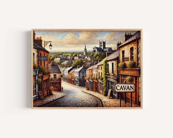 Cavan Ireland Art Print: Lake Region Travel Poster