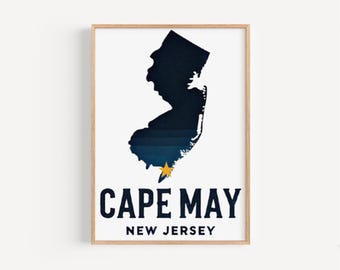 Cape May New Jersey Art Print: Travel Home Decor