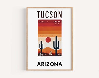 Tucson Arizona Art Print: Desert Cactus Home Decor
