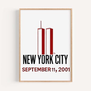 Twin Towers Print: NYC Wall Art, New York Travel Poster