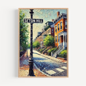 Baltimore Wall Art Seton Hill Print Travel Poster Maryland Gift USA Home Decor Housewarming