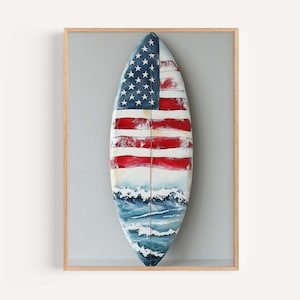 America Flag Surfboard - Etsy