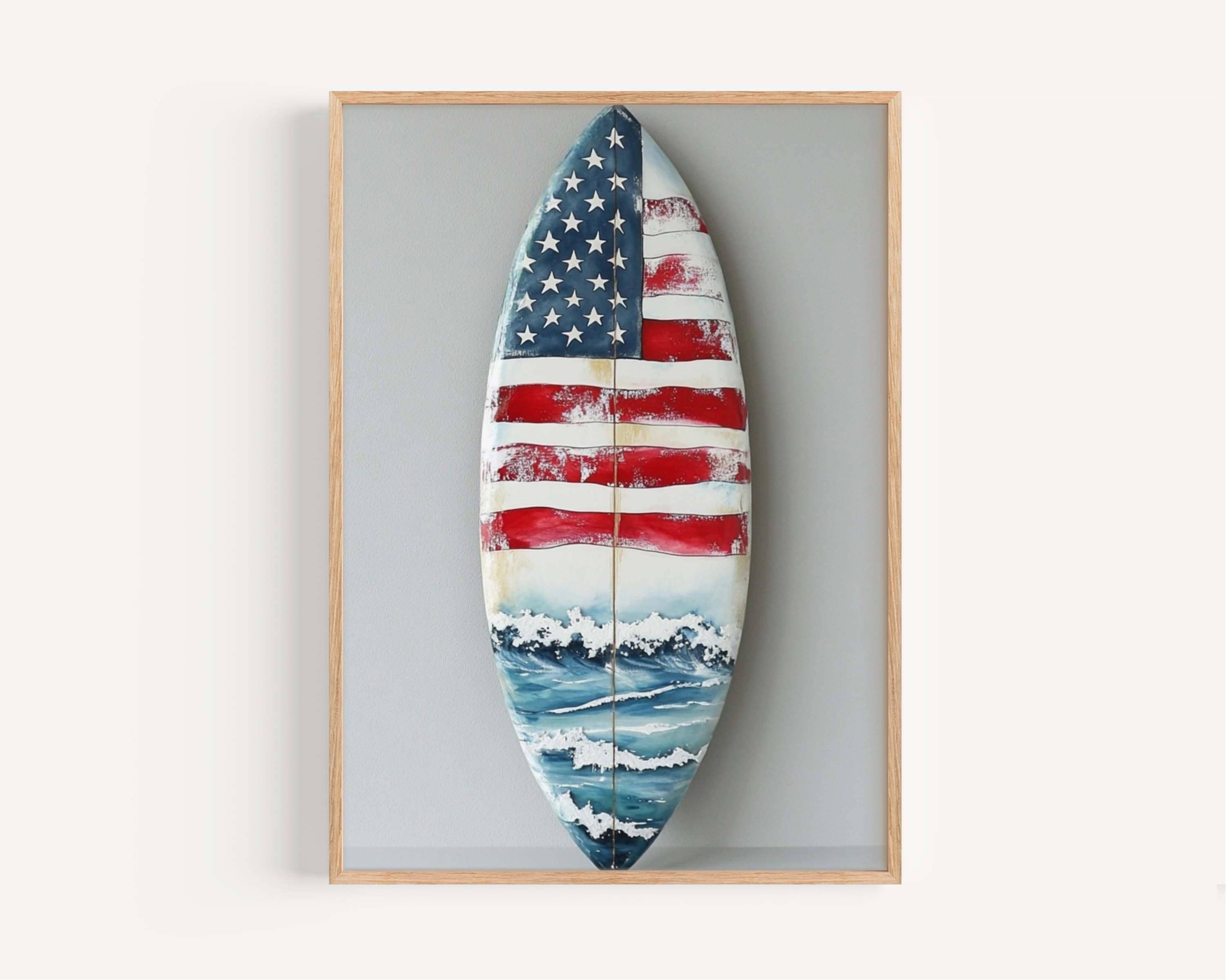 America Flag Surfboard - Etsy