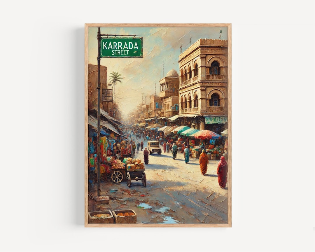Karrada Baghdad Street Art Print: Karrada, Iraq Travel Poster - Etsy