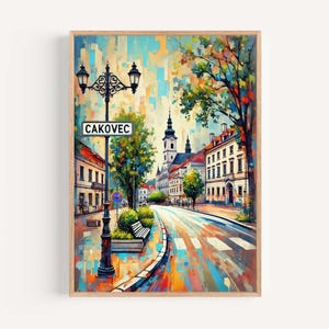 Cakovec Croatia Art Print: European City Travel Poster
