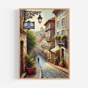 Arte della parete Rua dos Capelistas, Stampa Rua dos Capelistas, Arte Coimbra, Regalo Coimbra, Stampa di viaggio, Poster di viaggio, Inaugurazione della casa, Arte portoghese