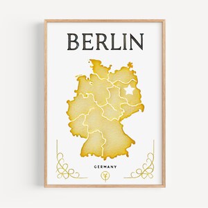 Germany Berlin Wall Art Print – Travel Home Decor, Unique Germany Gift, College Dorm Wall Artwork, Housewarming Present, Modern City Decor
