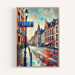 Lille Art Print - French Wall Art Travel Poster, European Artwork, Housewarming Gift, Lille France Home Decor, Travel Wall Decor