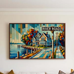 River Road Art Print: Rumson, New Jersey Travel Poster