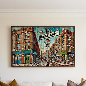 Brick Lane Print London Wall Art Travel Poster Urban Decor Housewarming Gift London Gift